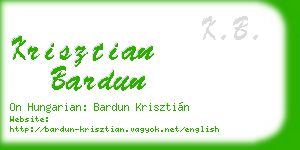 krisztian bardun business card